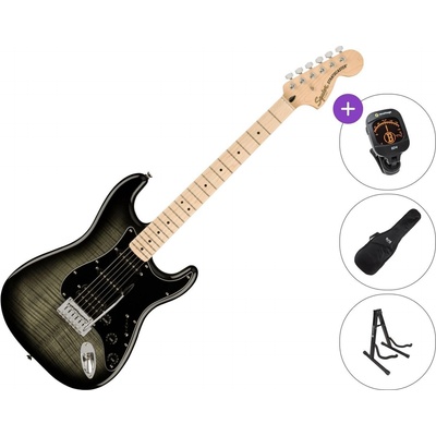 Squier Affinity Series Stratocaster FMT SET Black Burst Електрическа китара