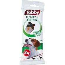 Tobby DENTAL CROSS S-M pro malá a střední plemena 3 ks 70 g