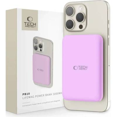 Tech-Protect LifeMag MagSafe PB10 5000mAh Преносима батерия Powerbank - Розов (5906302310692)