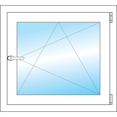 OKNA HNED Plastové okno 67x61 cm (670x610 mm) bílé otevíravé a sklopné pravé