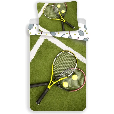 Textilomanie bavlna obliečky TENIS zelené 70x90 140x200