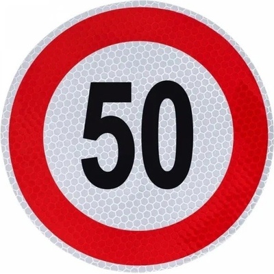 Samolepka konstrukční rychlosti 50 km, reflexní, průměr 15 cm – Zboží Dáma