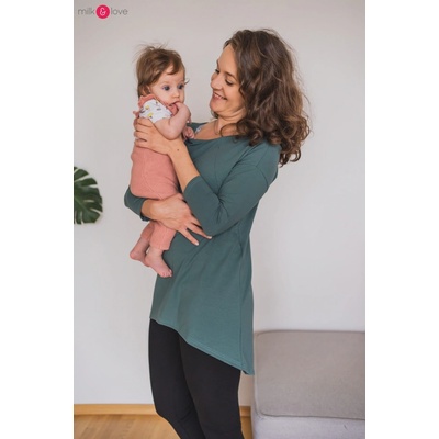 Kojící tunika Mommy 7/8 rukáv Ocean Green – Zboží Dáma