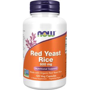 NOW NOW Red Yeast Rice 600 mg, 120 Veg Capsules