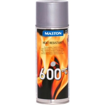 Žiaruvzdorný sprej do 600 °C Maston strieborný 400 ml