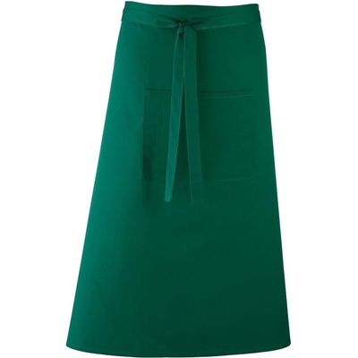 Premier Workwear Dlouhá zástěra do pasu s kapsou Lahvově zelená