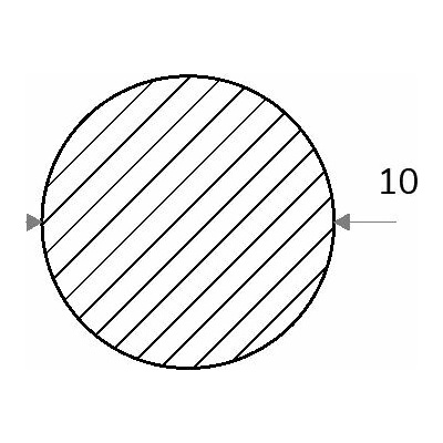 Bronzová tyč kruhová 304 mm - liata (CC493K)