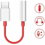 OnePlus Оригинален Аудио Преход/Адаптер за Oneplus USB-C to Aux 3.5mm, Бял (Bulk) (8596311157400)