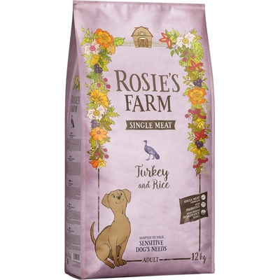 Rosie's Farm Single Meat Adult krůtí s rýží 12 kg