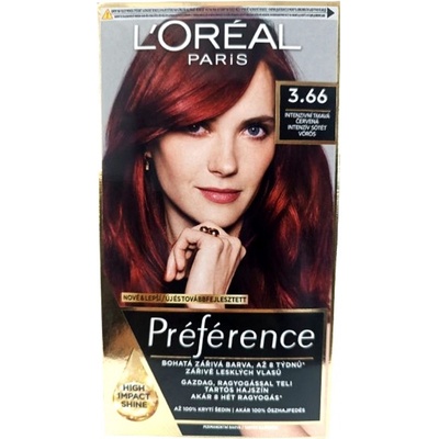 L'Oréal Féria Preférence P37 Intenzivní velmi tmavě červená