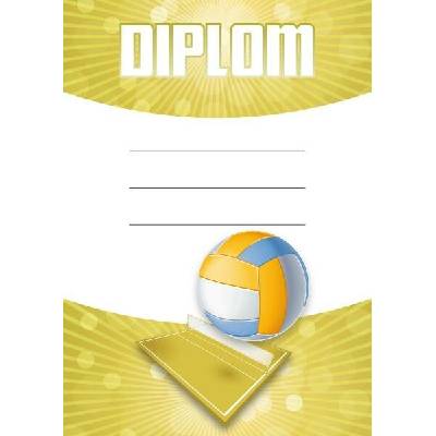 Diplom s volejbalovým motivem