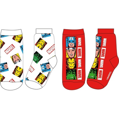 Avengers Chlapčenské ponožky biela / červená Mix farieb