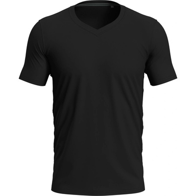 Stedman tričko V-Neck T Clive výstřih do V krátký rukáv pánské černý opál