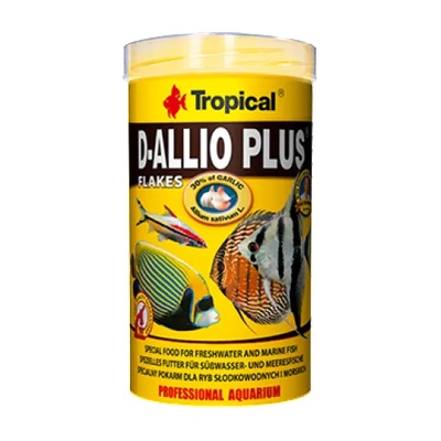 Tropical D-Allio Plus храна на люспи за дискуси чесън кутия 100 мил - 77323