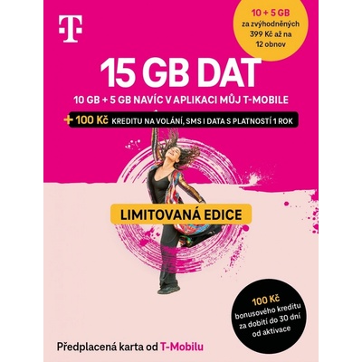 T-mobile Předplacená karta 15GB