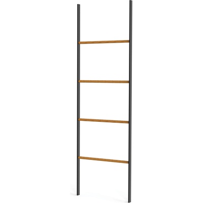 HORECANO G-Закачалка за хавлии с бамбукови рамена тип "Стълба" ЧЕРЕН МАТ 50x3xh157cm (82757-001) (0185131)