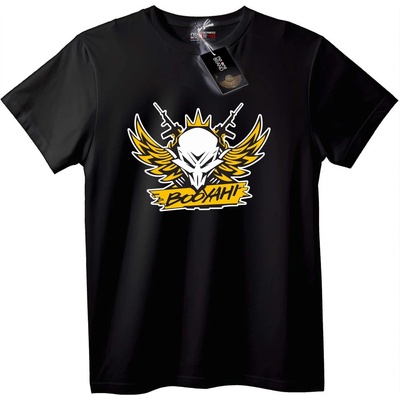 NOONEBRAND Тениска Booyah! с черепни крила - 2XL, White
