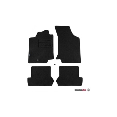 Petex Мокетени стелки Petex съвместими с VW Golf III / Vento 1992-1997, 4 части, черни, захват B001