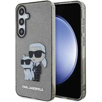 KARL LAGERFELD Кейс Karl Lagerfeld KLHCS24MHNKCTGK за Samsung Galaxy S24 Plus S926, черен / черен, твърд, Glitter Karl&Choupette (KF001951-0)