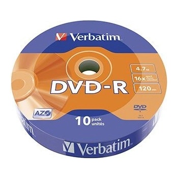 Verbatim DVD-R 4,7GB 16x, bulk box, 10ks (43729)