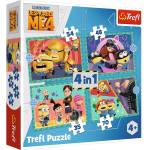 Trefl Пъзел Trefl 4 в 1 - Луди миньони (34648) - baby