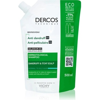 Vichy Dercos šampon proti lupům na mastné vlasy 500 ml náhradní náplň