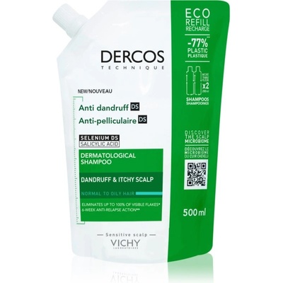 Vichy Dercos šampon proti lupům na mastné vlasy 500 ml náhradní náplň – Zboží Dáma