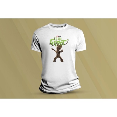 Sandratex dětské bavlněné tričko I Am Groot. bílá