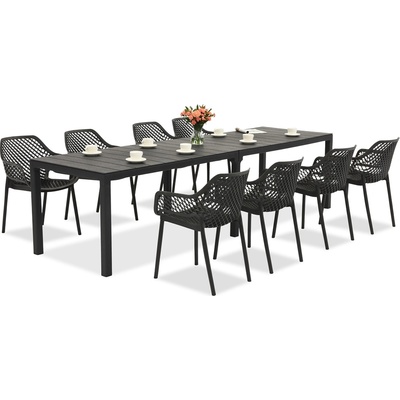 BICA King Double/Aria антрацит комплект градински мебели за 8 души Bica (BC439ANT-8xBC315ANT)