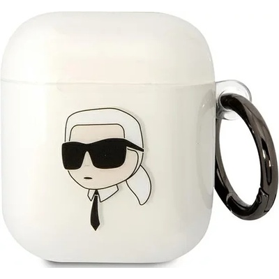 Karl Lagerfeld прозрачен калъф за AirPods 1/2 Karl`s Head (KLA2HNIKTCT)