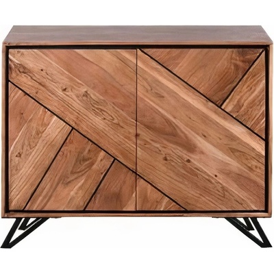 Interia Home & Living Шкафче от масивна акация в естествен цвят 120x78x40 cm Ambala - Interia Home & Living (304116)