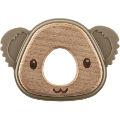 Zopa silikon dřevěné kousátko Koala Sand Beige