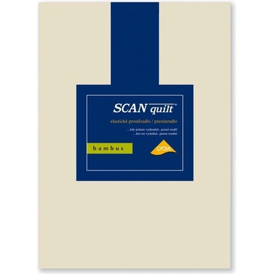 SCANquilt napínací prostěradlo bambus lycra krémové 200x220x30
