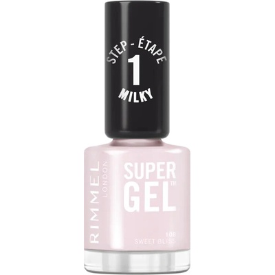 Rimmel Super Gel gelový lak na nehty bez užití UV/LED lampy odstín 108 Sweet Bliss 12 ml