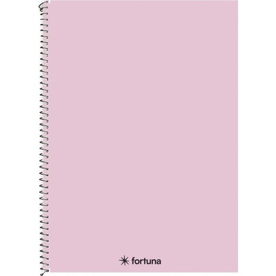 Fortuna Спирална тетрадка FORTUNA Monocolor A/4 70 листа пастелно розово 01.08679 (01.08679)