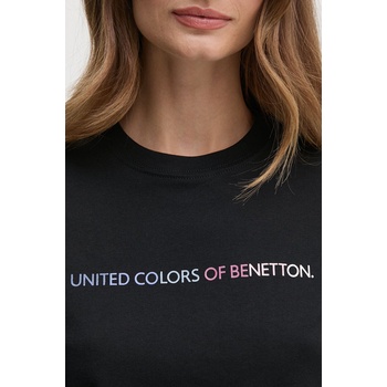 United Colors of Benetton Памучна тениска United Colors of Benetton в черно 3BL0D1081 (3BL0D1081)