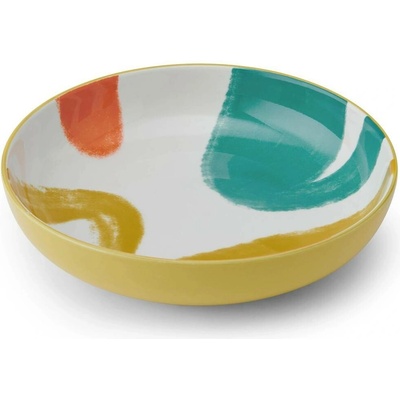 Mikasa Kameninová miska Coupe se žlutým abstraktním vzorem 21 cm MKPBOWLS40