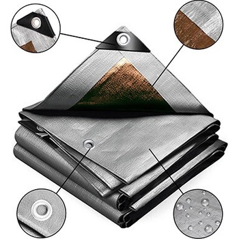 Foxigy Krycia plachta strieborno hnedá 2x2 m 437