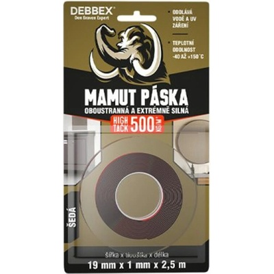 Den Braven Mamut páska High Tack 19 mm x 2,5 m x 1 mm