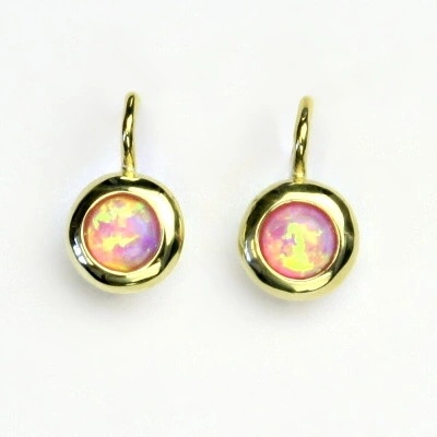 Čištín žluté syntetický růžový opál NK 1470