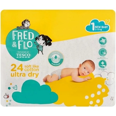 Fred & Flo Ultra Dry New Baby 1 2-5 kg 24 ks