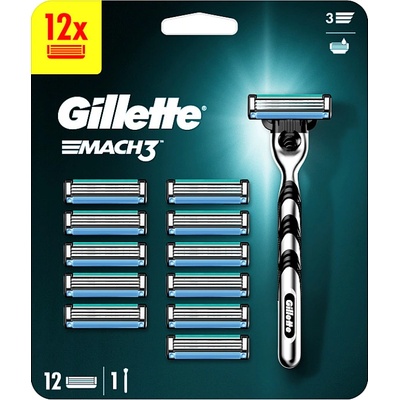 Gillette Mach3 + 12 ks hlavic – Zboží Dáma