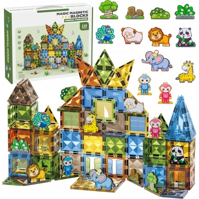 click4TOYS Magnetické kocky Zvierací raj 116