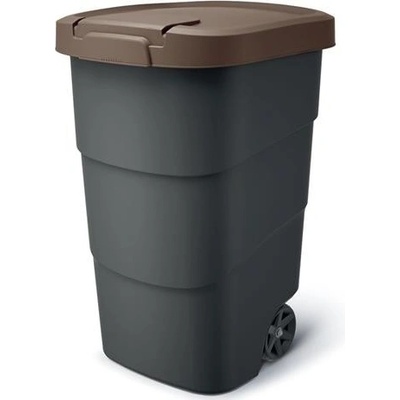 Prosperplast Wheeler 90 l antracit s hnedým vekom NBWB90-7589C