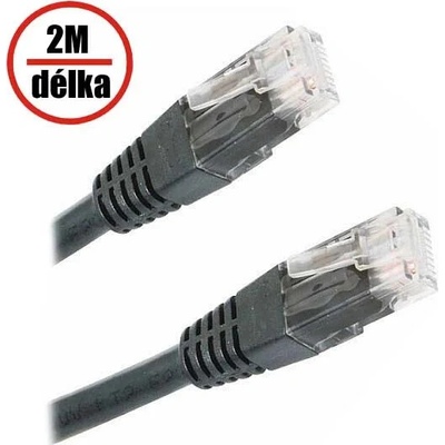 XtendLan PK_5UTP020black Patch, Cat 5e, UTP, 2m, černý