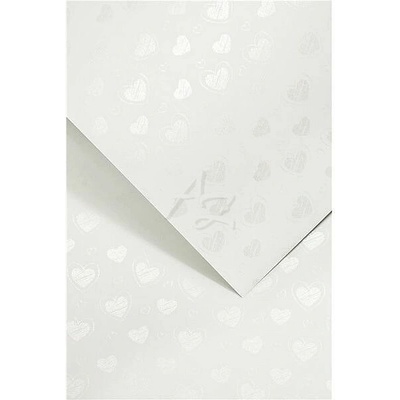 Galeria Papieru Designový papír A4 220g/20ks Little Hearts Bílý