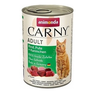 Animonda Cat Carny Adult вкус: говеждо, пуешко и заешко 400 г