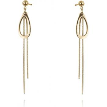 Image 1 of Bijutanki Позлатени Висящи Обеци от Медицинска Стомана с Винт