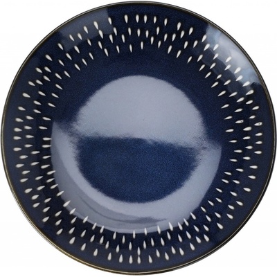 Siaki Collection Kameninový talíř Drops 21 cm tmavě modrý