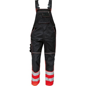 CERVA Cerva knoxfield hi-vis dw275 / Светлоотразителни работни панталони с нагръдник - антрацит/червени 62 (03020328a0062a)